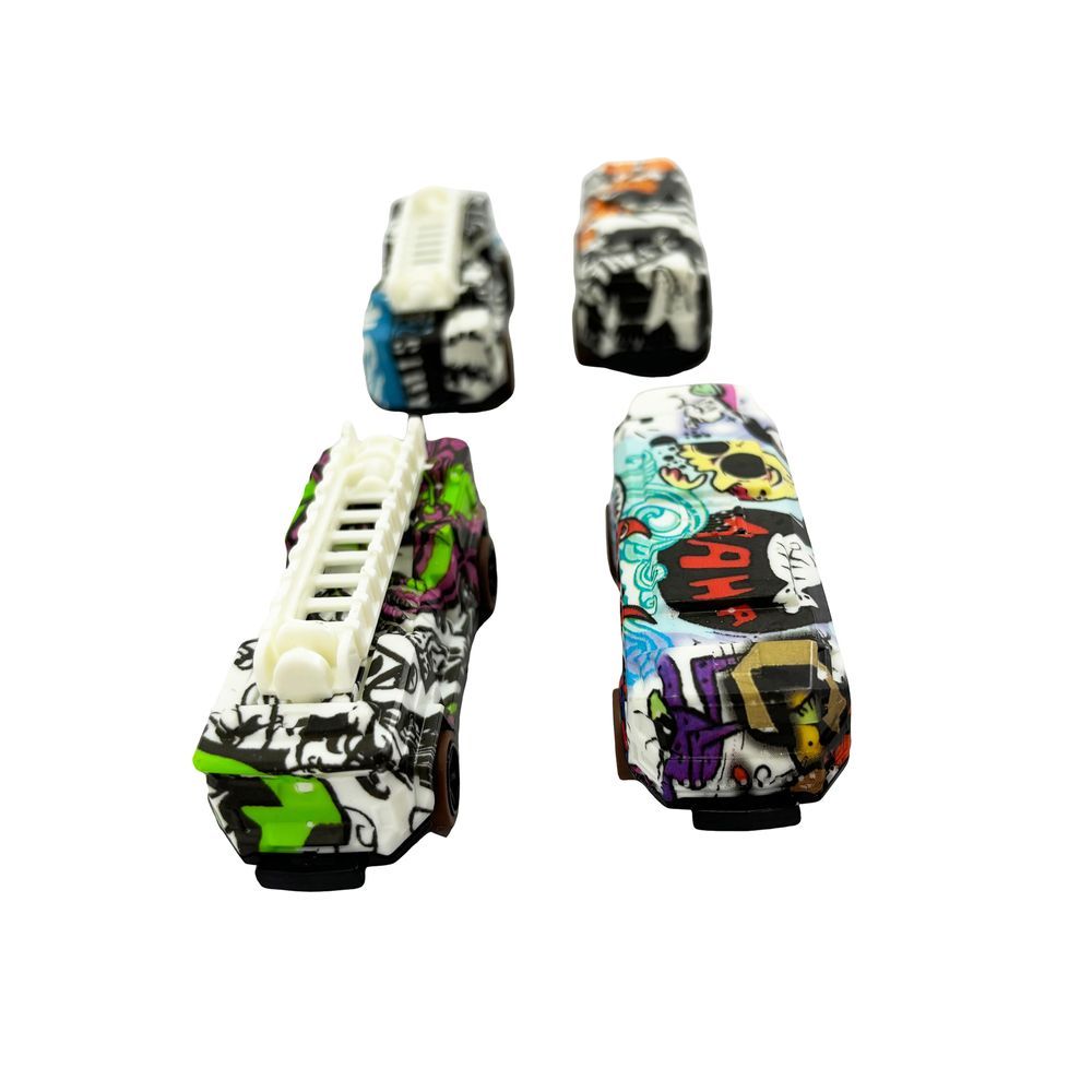 Galaxy Toys - Graffiti-Style Drift Pull Back & Drive Cars - Pack of 1 - 1pc - Color May Vary