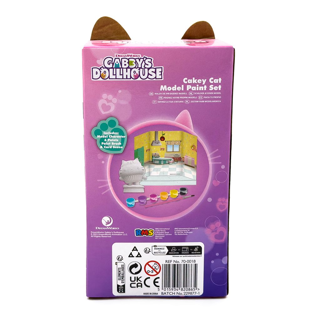 RMS - Gabby'S Dollhouse Cakey Cat Model Paint Set