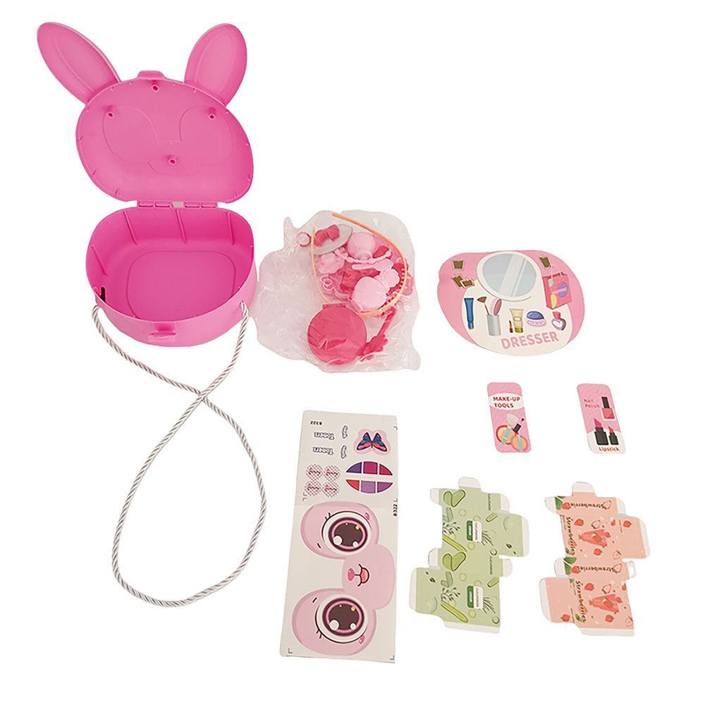 Galaxy Toys - Bunny-Themed Dresser Shoulder Bag Play Set - Pink