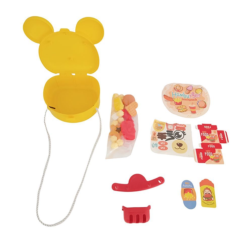 Galaxy Toys - Hamburger Cooking & Restaurant Backpack Play Set - Yellow