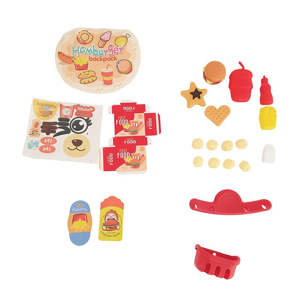 Galaxy Toys - Hamburger Cooking & Restaurant Backpack Play Set - Yellow