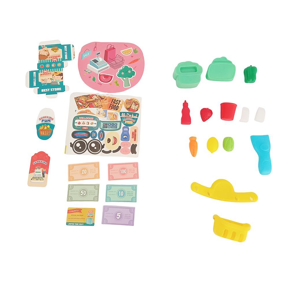 Galaxy Toys - Complete Food Supermarket Play Set - Red