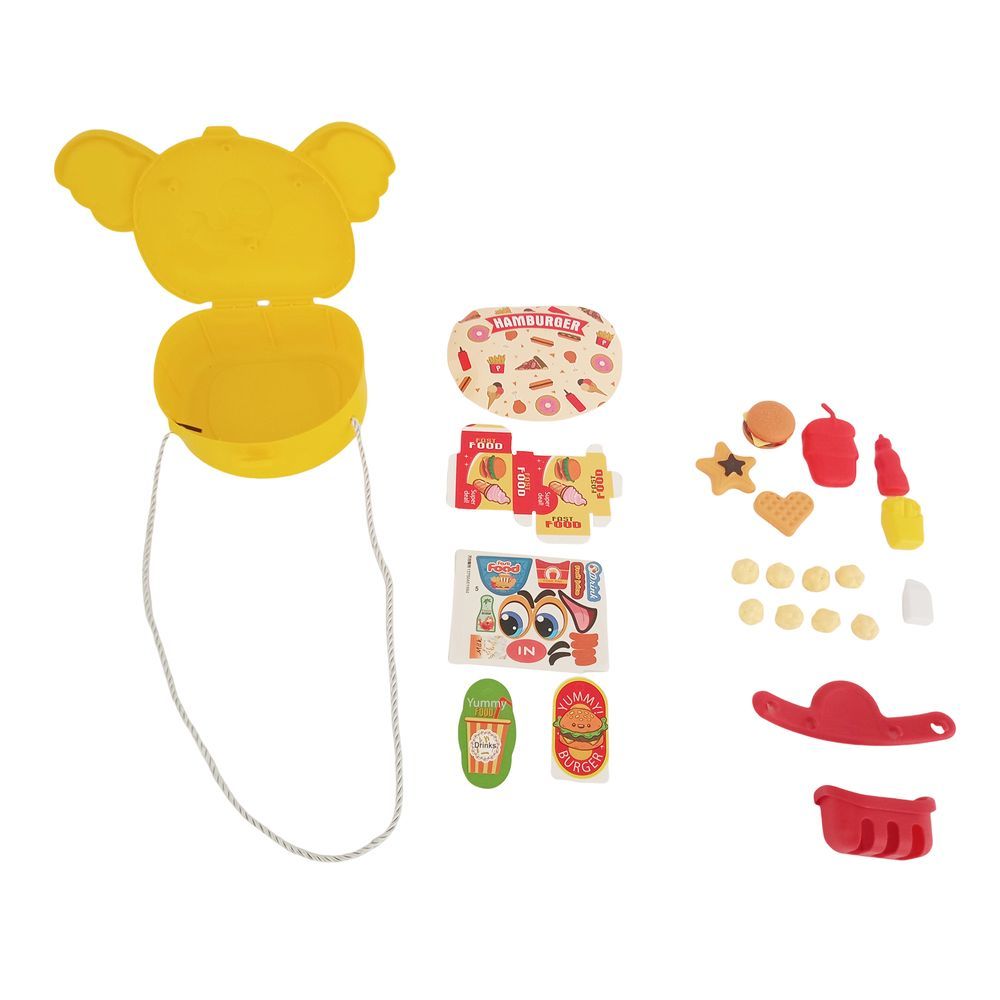 Galaxy Toys - Hamburger Restaurant Cooking Role-Play Toy Set - Yellow