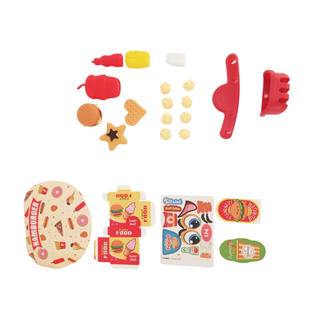 Galaxy Toys - Hamburger Restaurant Cooking Role-Play Toy Set - Yellow