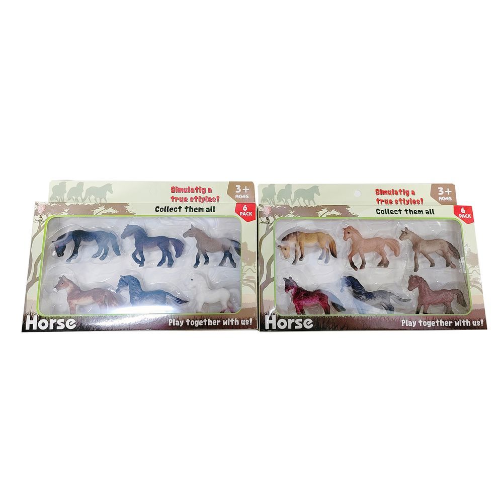 Galaxy Toys - Horse Figurine Playset - Style May Vary - 6 Pcs