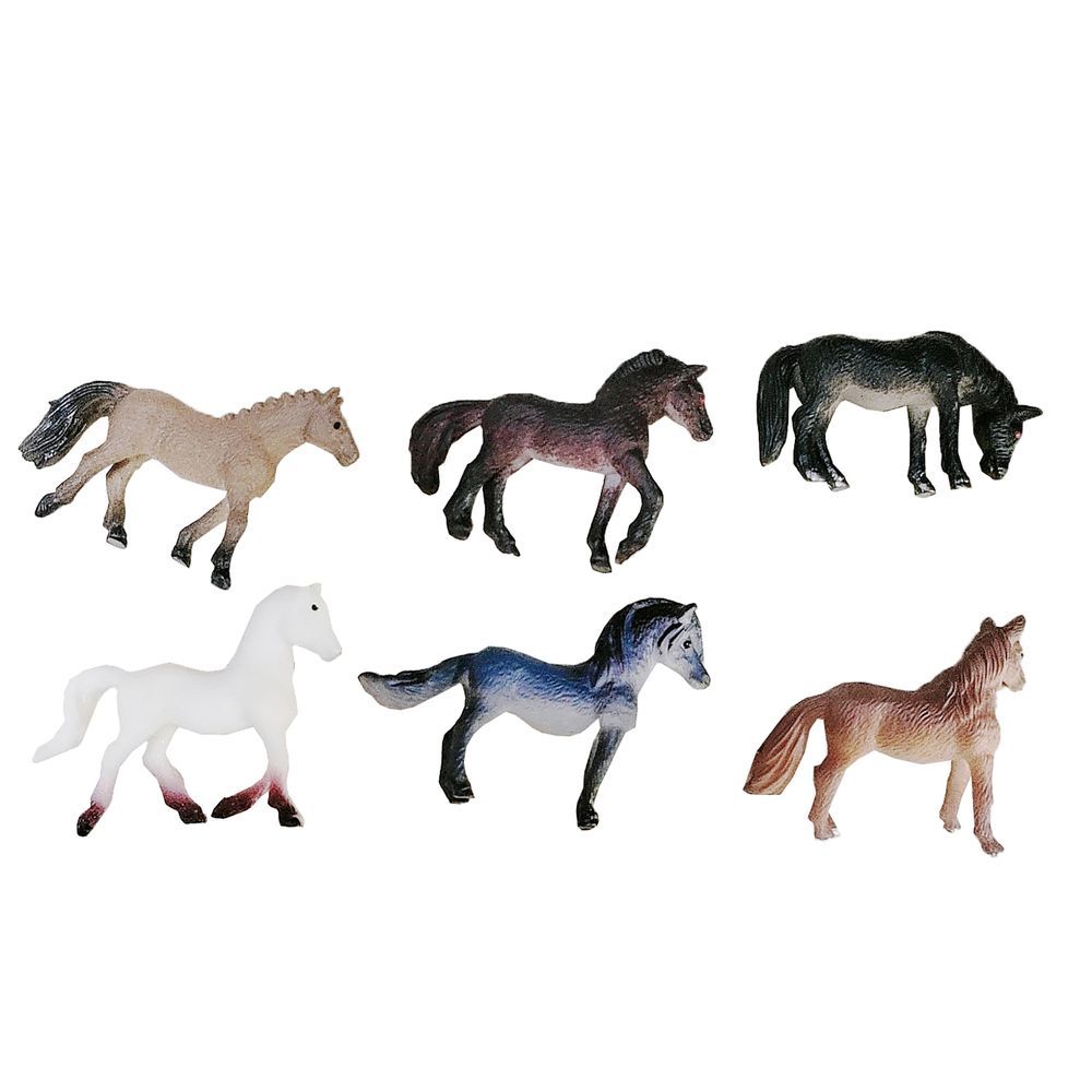 Galaxy Toys - Horse Figurine Playset - Style May Vary - 6 Pcs