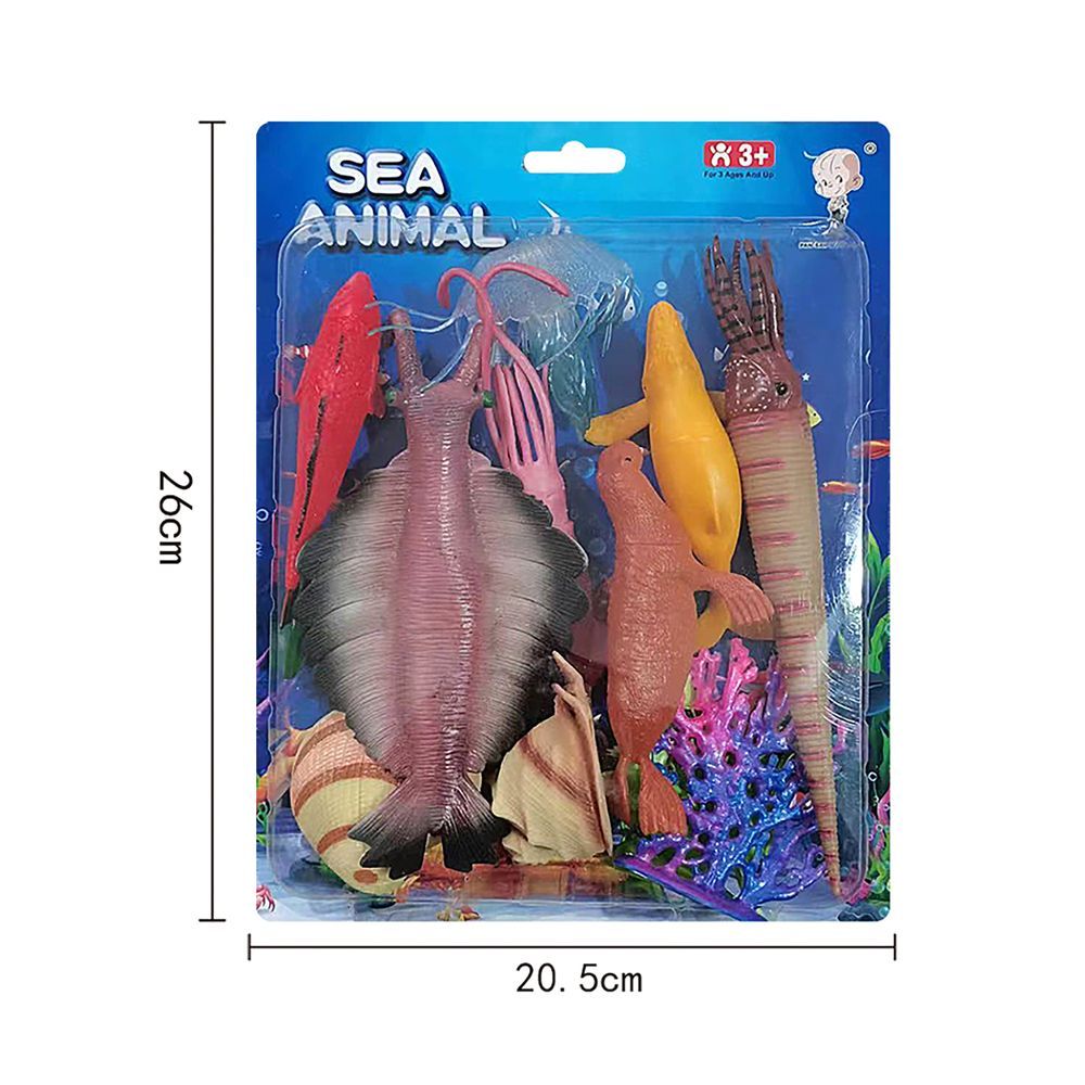 Galaxy Toys - Sea Animal Toy Set - 9 Pcs