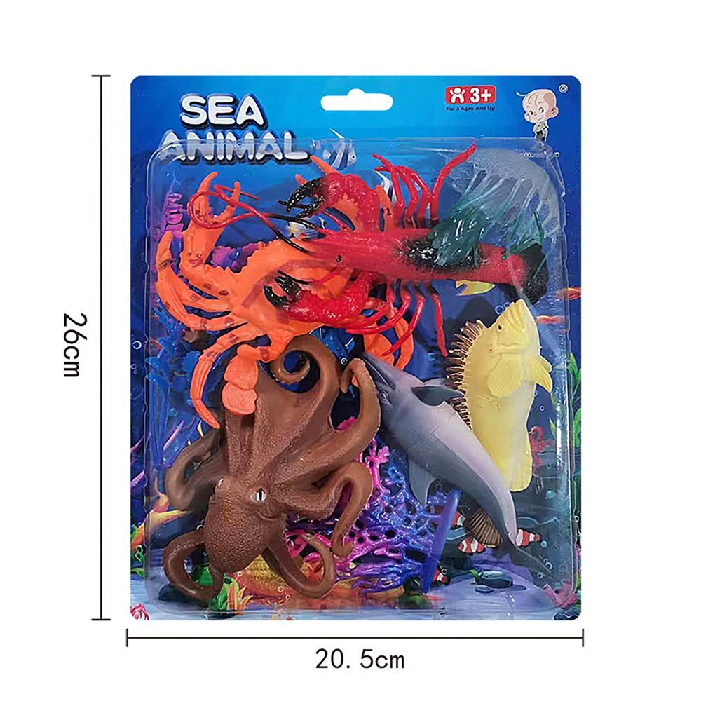 Galaxy Toys - Sea Animal Toy Set - 7 Pcs