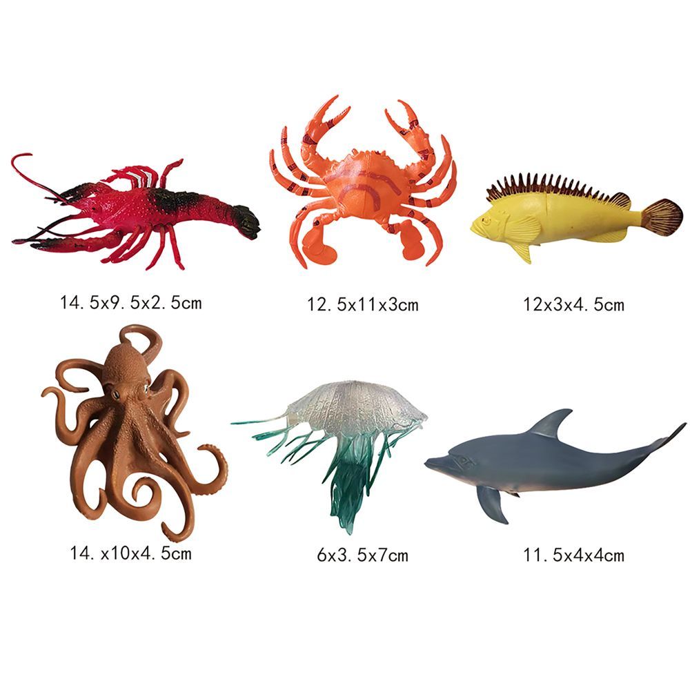 Galaxy Toys - Sea Animal Toy Set - 7 Pcs