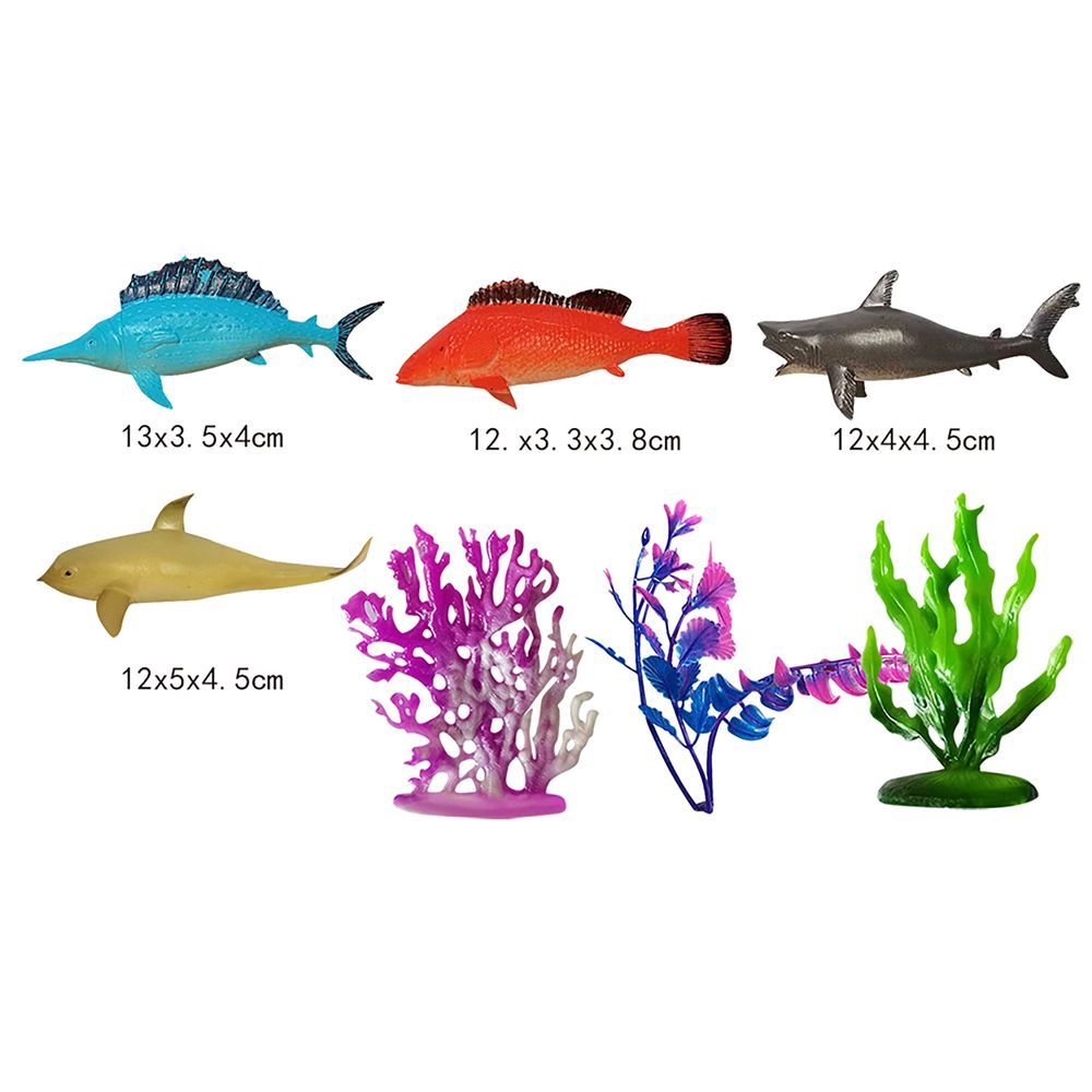 Galaxy Toys - Sea Animal Toy Set - 10 Pcs