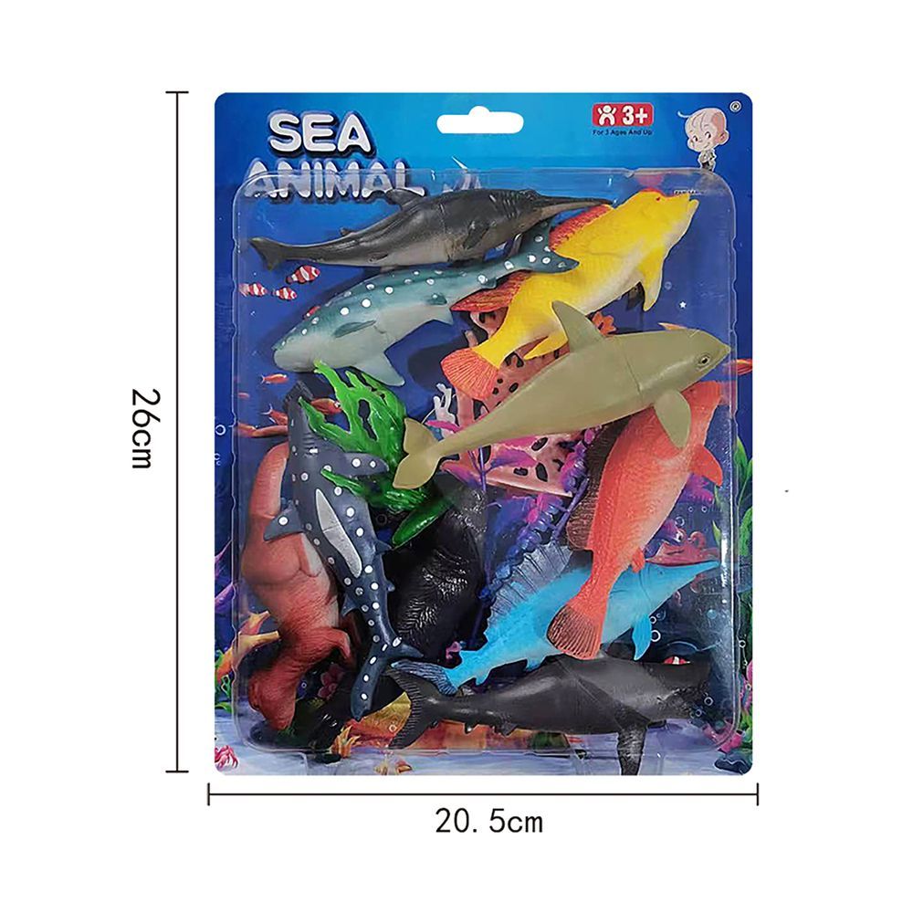 Galaxy Toys - Sea Animal Toy Set - 10 Pcs