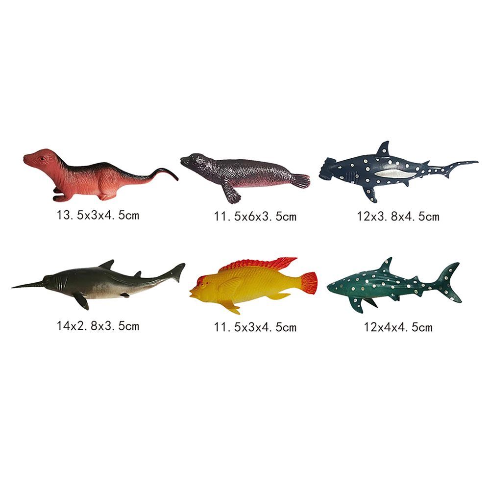 Galaxy Toys - Sea Animal Toy Set - 10 Pcs