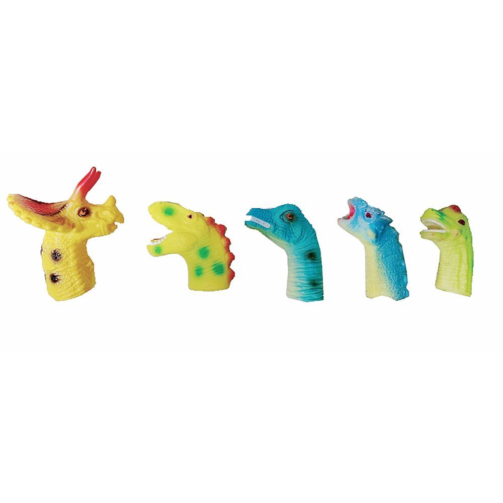 Galaxy Toys - Dinosaur Finger Puppet Toy Set - Style May Vary - 5 Pcs