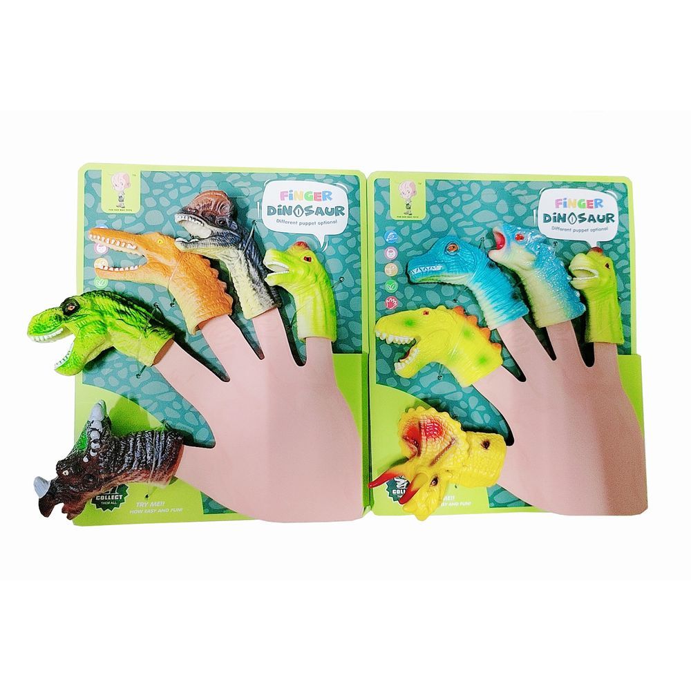 Galaxy Toys - Dinosaur Finger Puppet Toy Set - Style May Vary - 5 Pcs