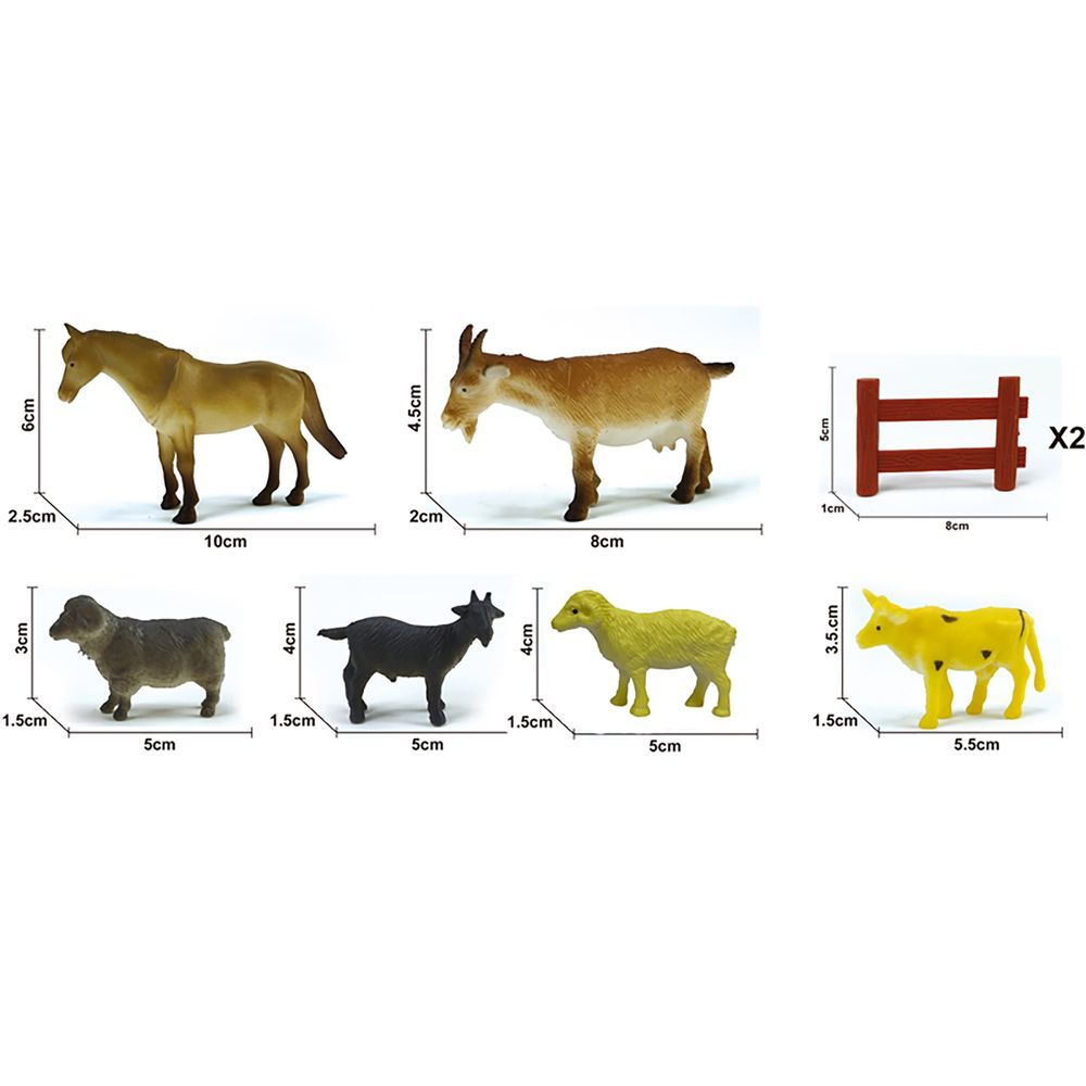 Galaxy Toys - Farmyard Friends Animal Set - 12 Pcs