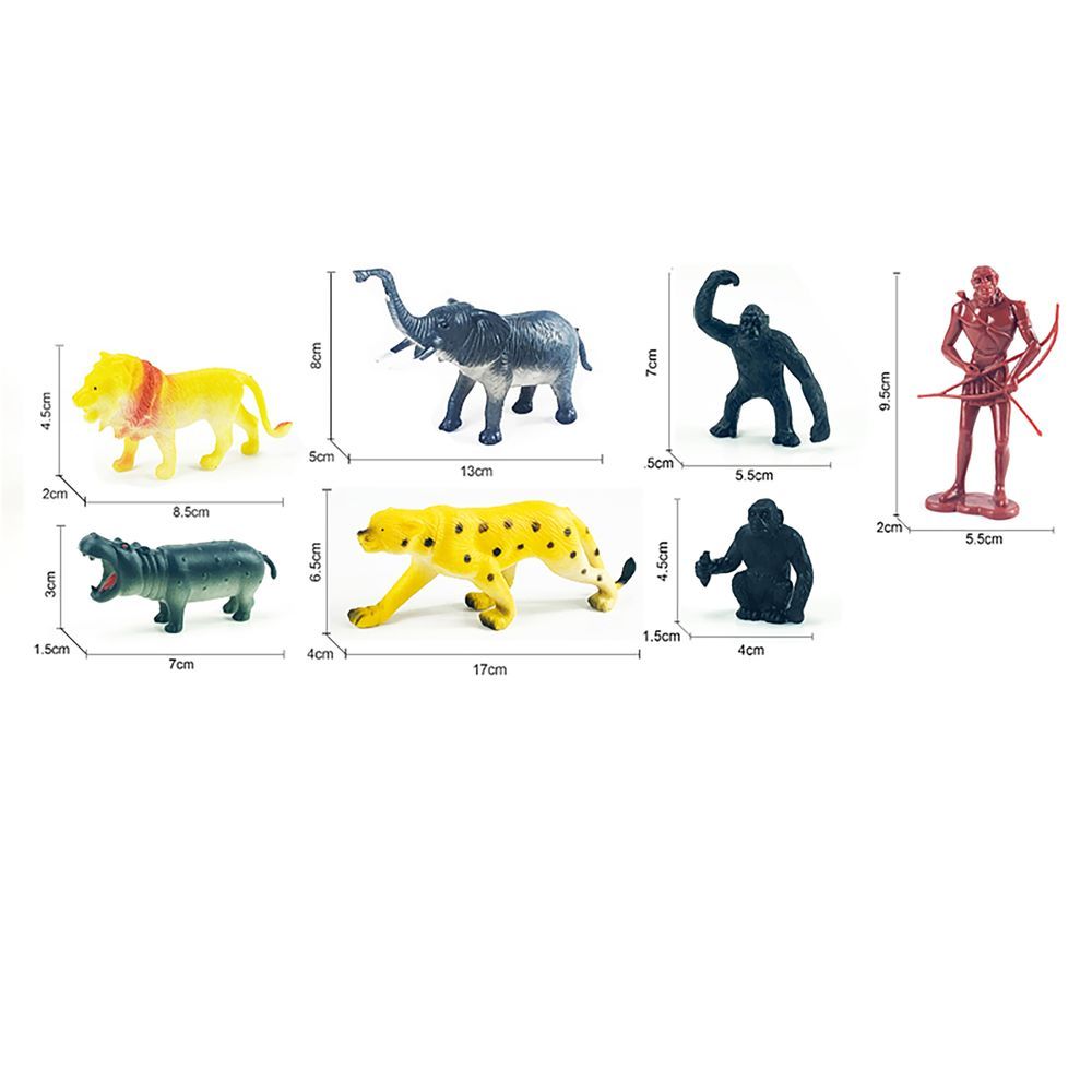 Galaxy Toys - Wildlife Safari Adventure Set - 17 Pcs