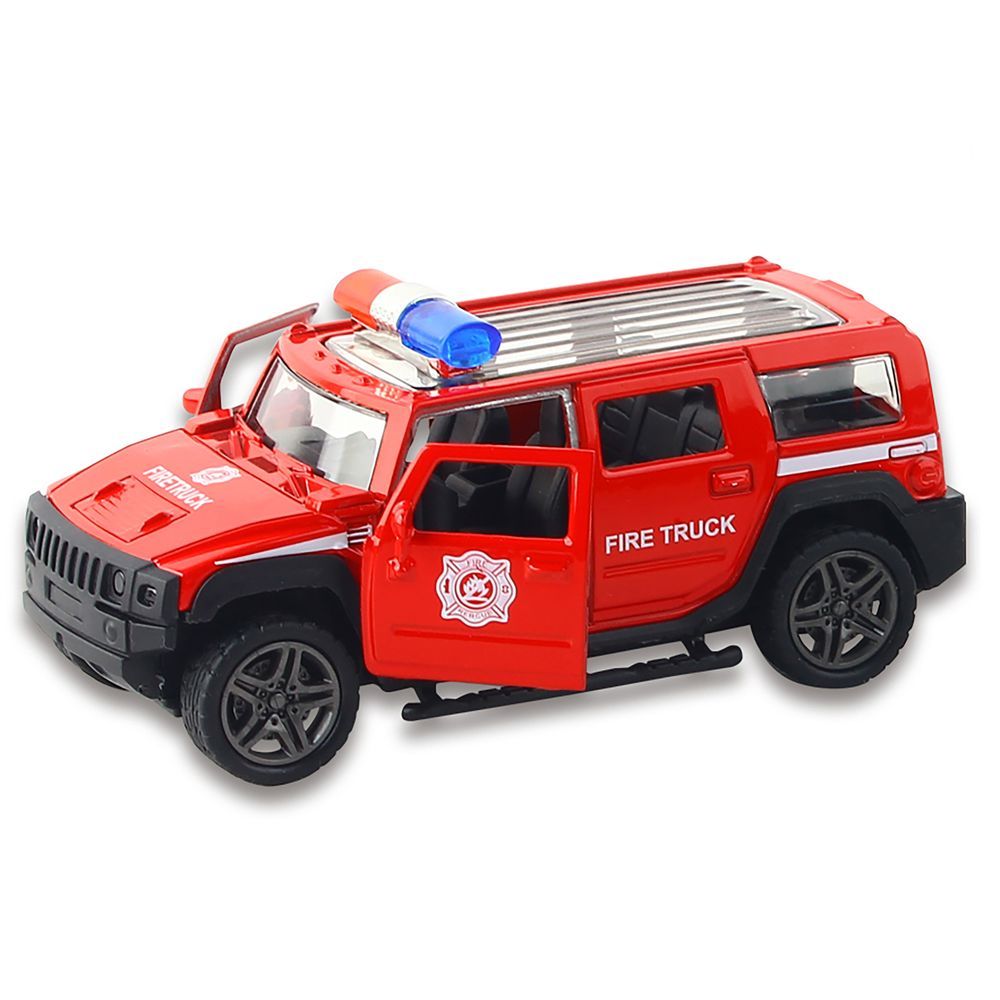 Galaxy Toys - 1/32 Hummer Pull Back Die-Cast Police Car - 10-15 cm - Color May Vary - 1 Pc