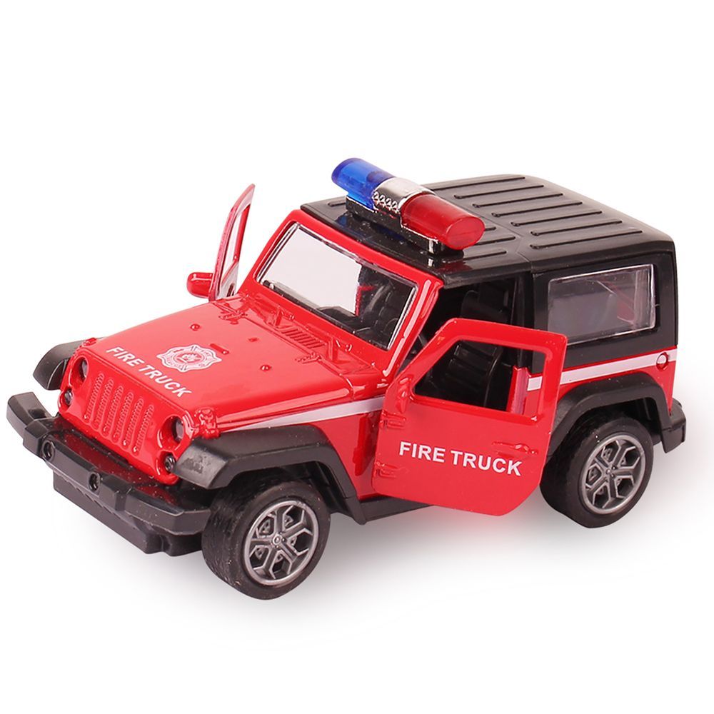 Galaxy Toys - 1/32 Pull Back Die-Cast Wrangler Police Jeep - 10-15 cm - Color May Vary - 1 Pc