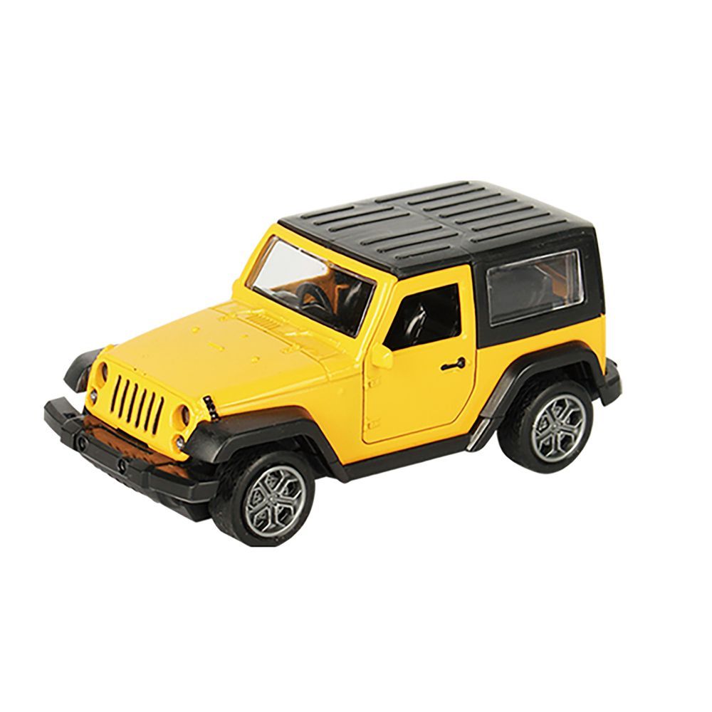 Galaxy Toys - 1/32 Pull Back Die-Cast Rubicon Police Jeep - 10-15 cm - Color May Vary - 1 Pc