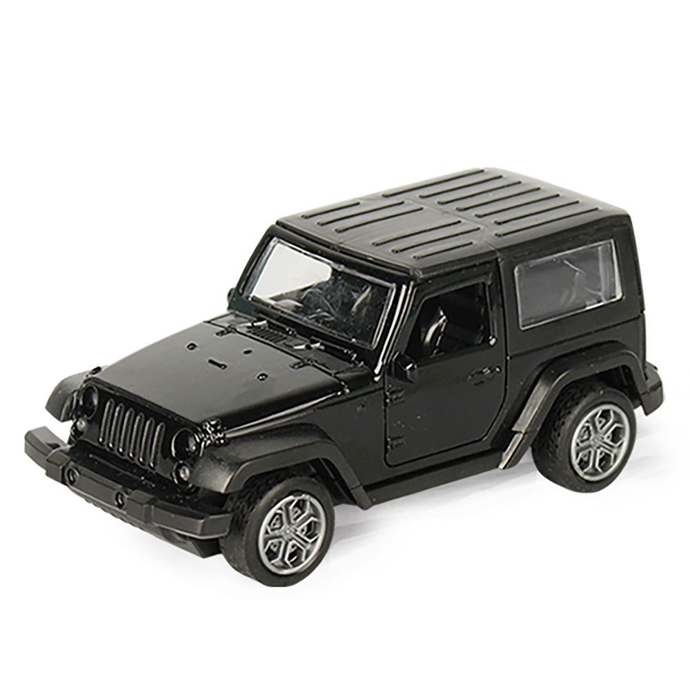 Galaxy Toys - 1/32 Pull Back Die-Cast Rubicon Police Jeep - 10-15 cm - Color May Vary - 1 Pc