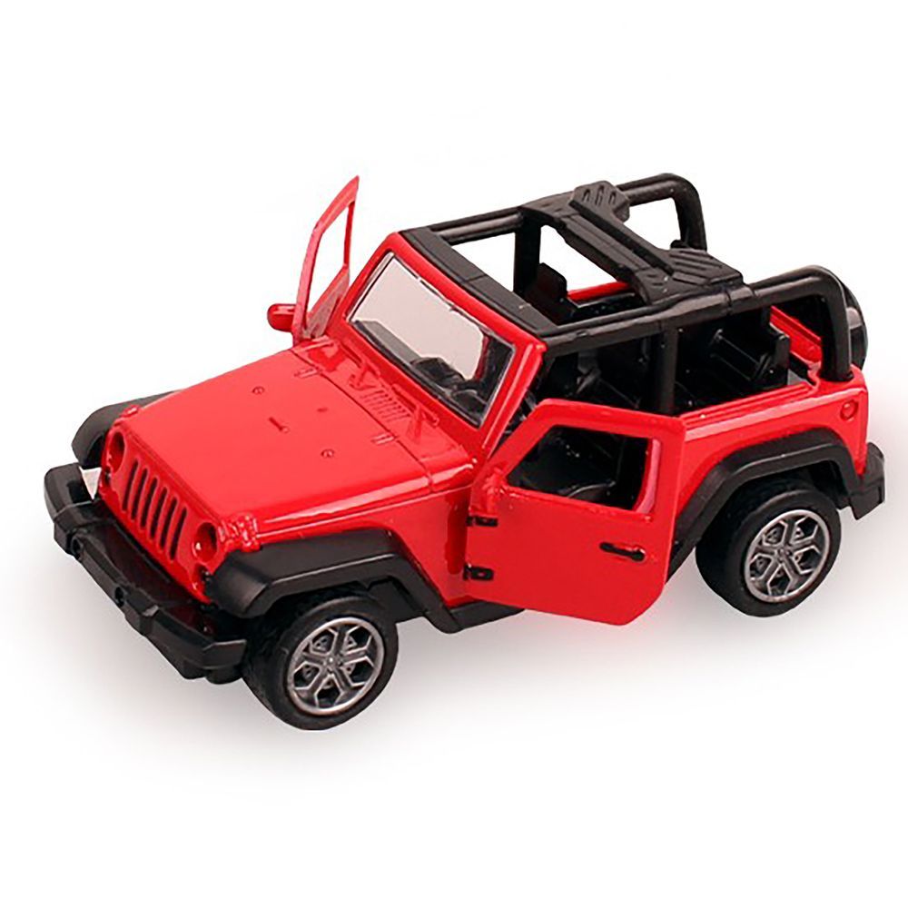 Galaxy Toys - 1/32 Willys Adventure Pull Back Die-Cast Jeep - 10-15 cm - Color May Vary - 1 Pc