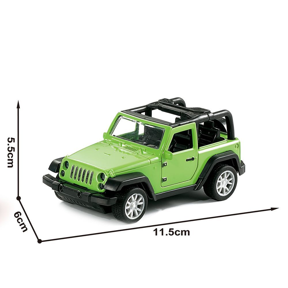 Galaxy Toys - 1/32 Willys Adventure Pull Back Die-Cast Jeep - 10-15 cm - Color May Vary - 1 Pc