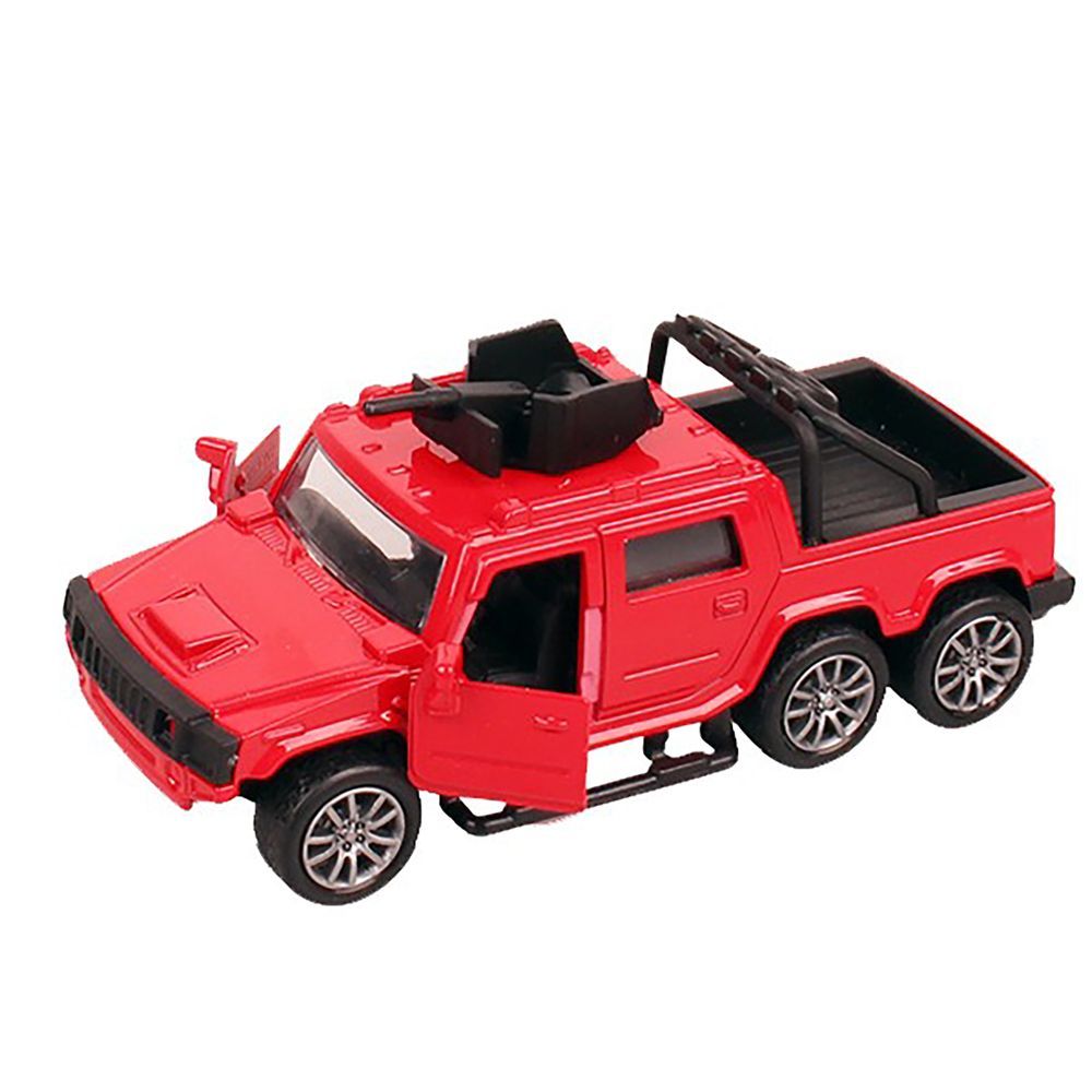 Galaxy Toys - 1/32 Hummer H1 6x6 Pull Back Die-Cast Car - 10-15 cm - Color May Vary - 1 Pc