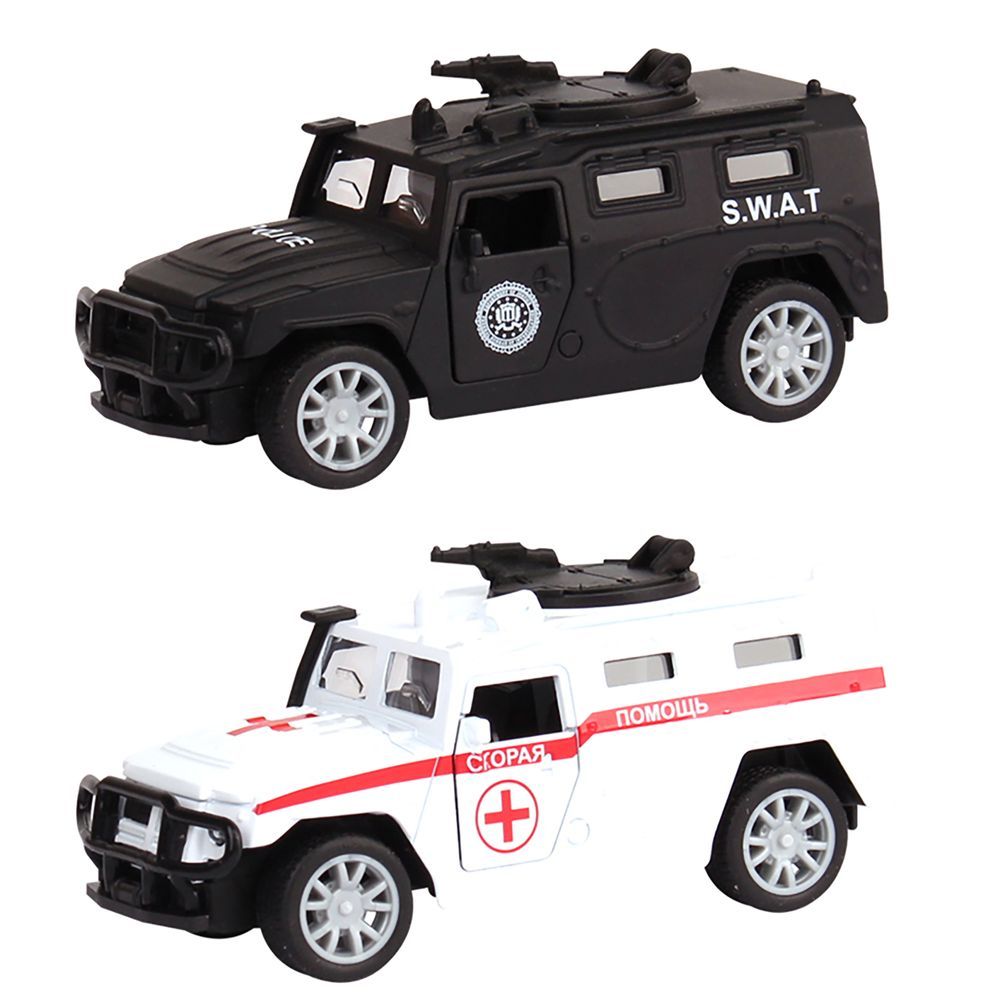 Galaxy Toys - 1/32 Army SWAT Pull Back Die-Cast Car - 10-15 cm - Color May Vary - 1 Pc