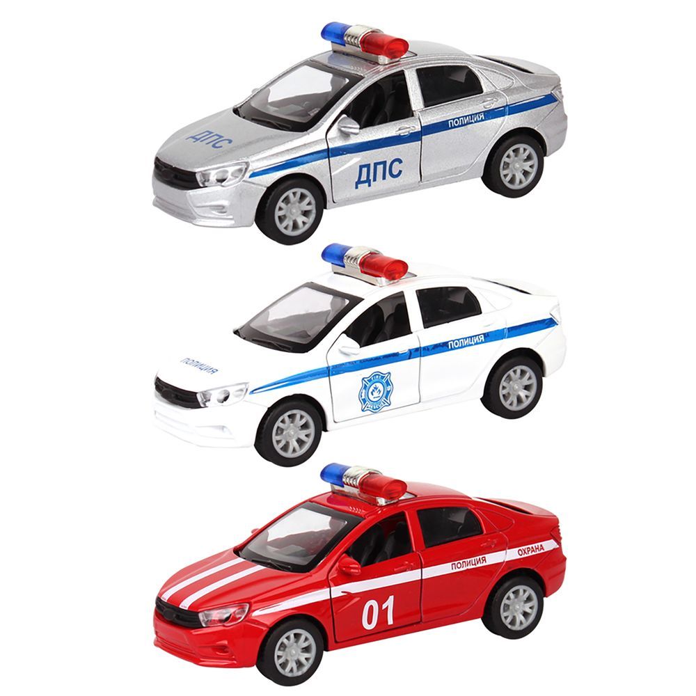 Galaxy Toys - 1/32 Police Sedan Pull Back Die-Cast Car - 10-15 cm - Color May Vary - 1 Pc