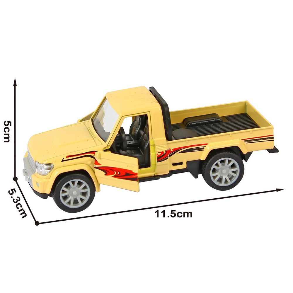 Galaxy Toys - 1/32 Toyota Hilux Pickup Pull Back Die-Cast Car - 10-15 cm - Color May Vary - 1 Pc