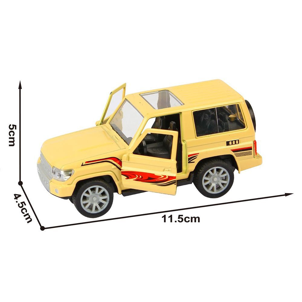 Galaxy Toys - 1/32 Suzuki Samurai Pull Back Die-Cast Car - 10-15 cm - Color May Vary - 1 Pc