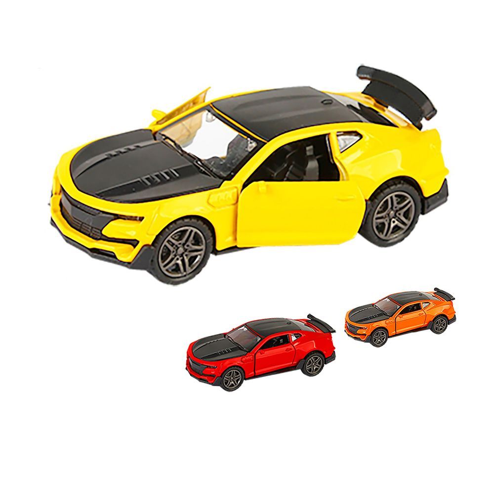 Galaxy Toys - 1/32 Chevrolet Camaro Pull Back Die-Cast Car - 10-15 cm - Color May Vary - 1 Pc