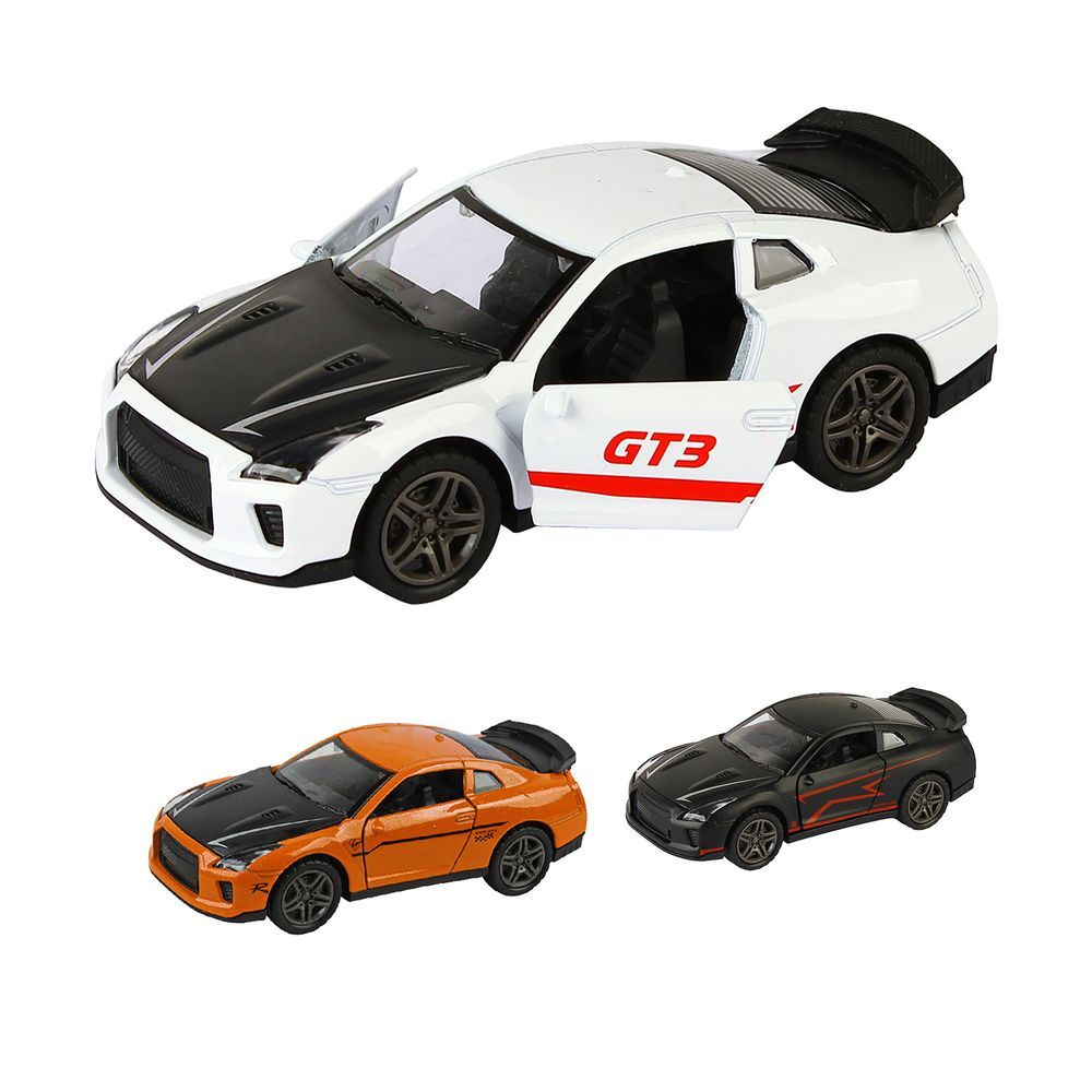 Galaxy Toys - 1/32 NISSAN GT-R Pull Back Die-Cast Car - 10-15 cm - Color May Vary - 1 Pc