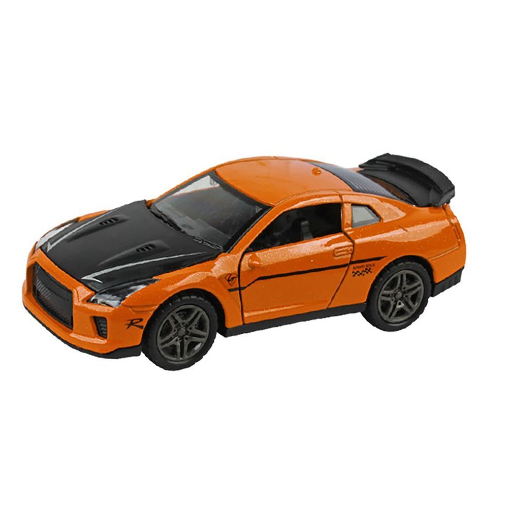 Galaxy Toys - 1/32 NISSAN GT-R Pull Back Die-Cast Car - 10-15 cm - Color May Vary - 1 Pc