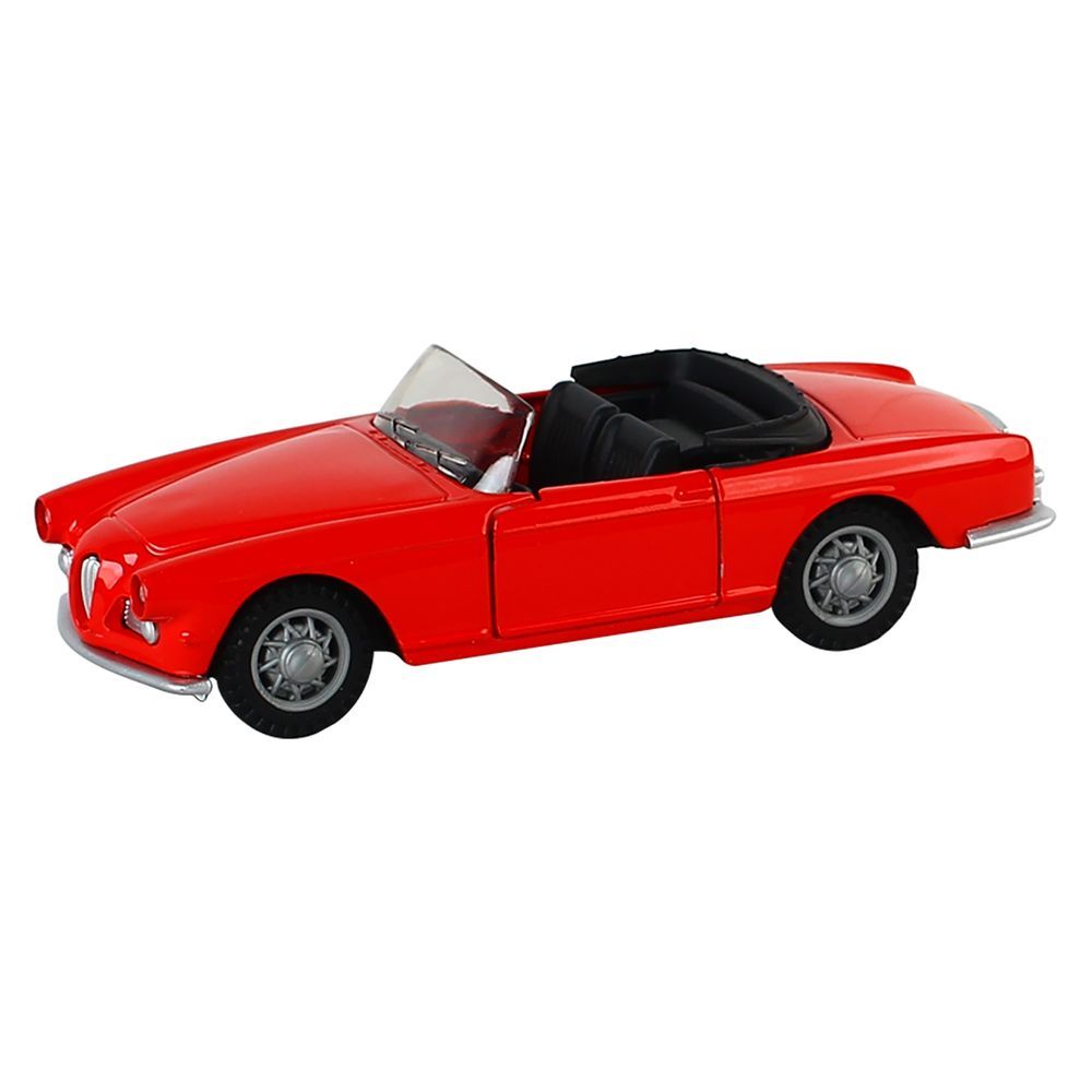 Galaxy Toys - 1/32 Alfa Romeo Convertible Pull Back Die-Cast Car - 10-15 cm - Color May Vary - 1 Pc