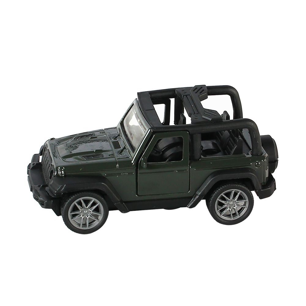 Galaxy Toys - 1/36 Wrangler Pull Back Die-Cast Jeep - 10-15 cm - Color May Vary - 1 Pc