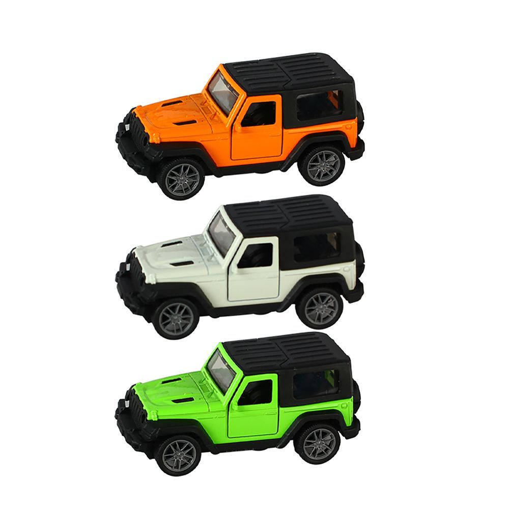 Galaxy Toys - 1/36 Rubicon Pull Back Die-Cast Jeep - 10-15 cm - Color May Vary - 1 Pc