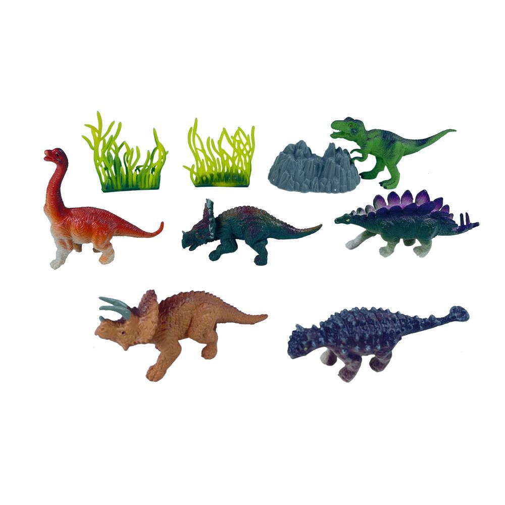 Galaxy Toys - Dinosaur Toy Set with Accessories - 9 Pcs