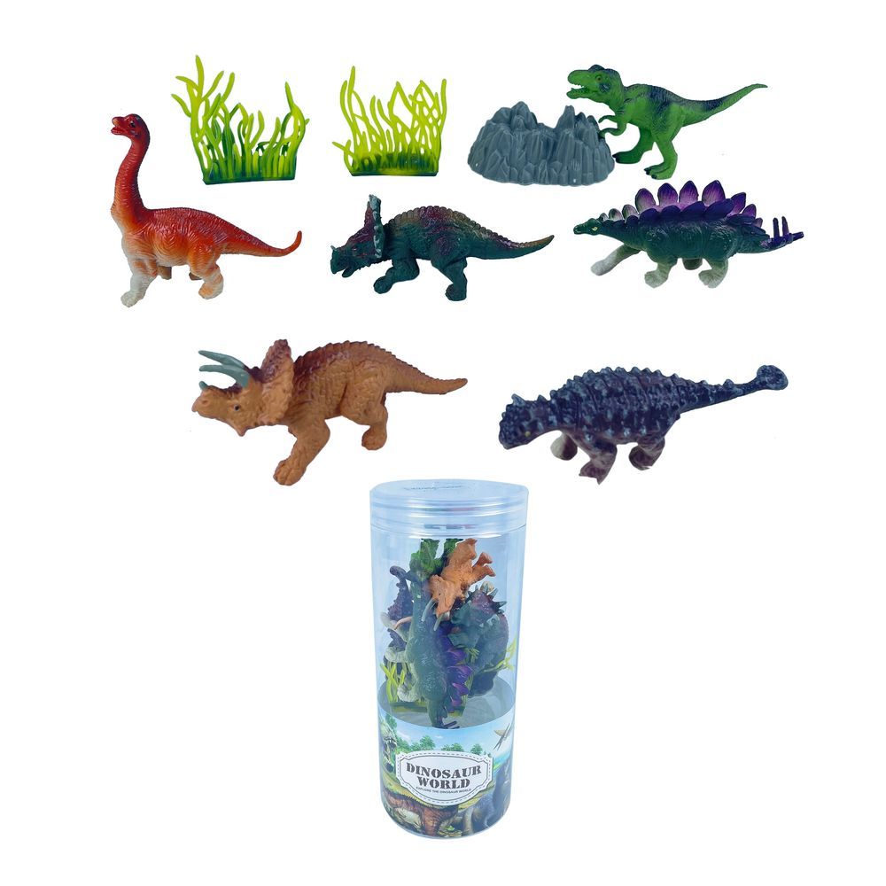 Galaxy Toys - Dinosaur Toy Set with Accessories - 9 Pcs