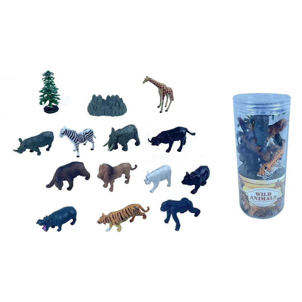 Galaxy Toys - Wildlife Animal Toy Set - 14 Pcs