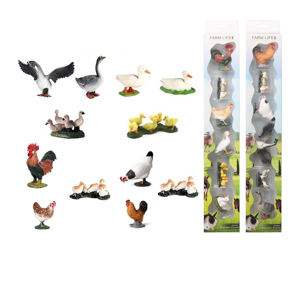 Galaxy Toys - Farm Animal Toy Collection - Design May Vary - Pack of 1 - 6 Pcs