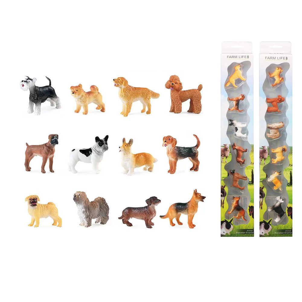 Galaxy Toys - Dog and Puppy Set - Design May Vary - Pack of 1 - 6 Pcs