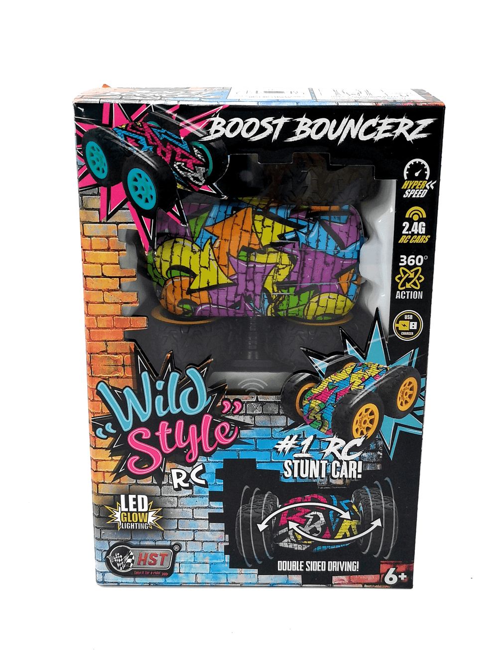 HST - Wild Style Remote Control Boost Bouncerz Car - 2.4G - Yellow Graffiti