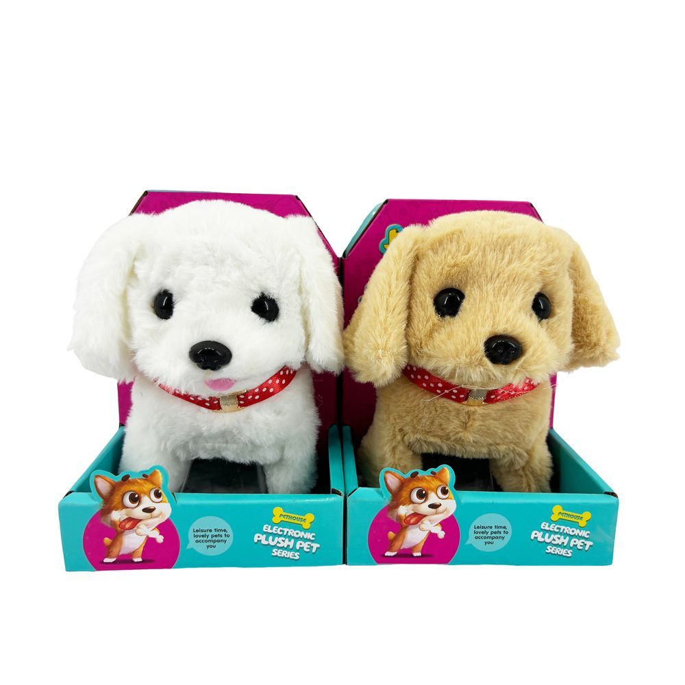 Galaxy Toys - Electronic Walking Plush Dog - Color May Vary - 1 Pc