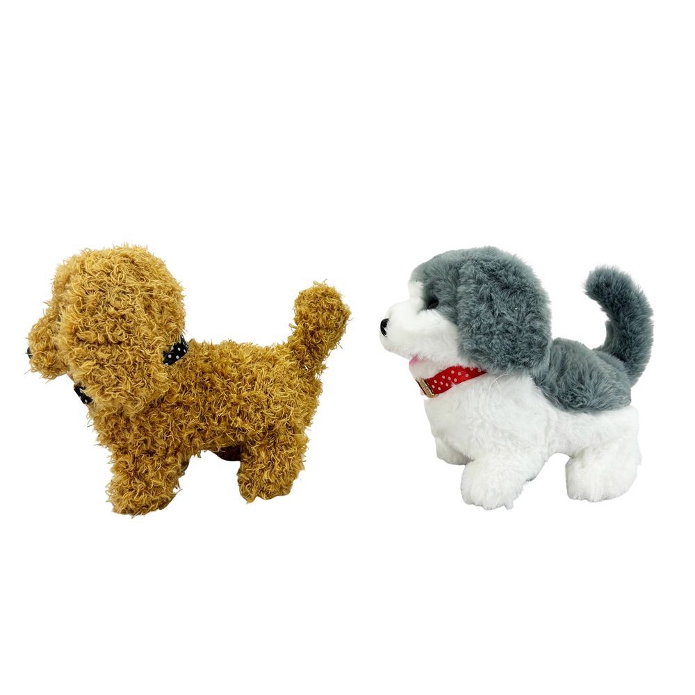 Galaxy Toys - Electronic Walking Plush Dog With Pet House - Style May Vary - 1 Pc