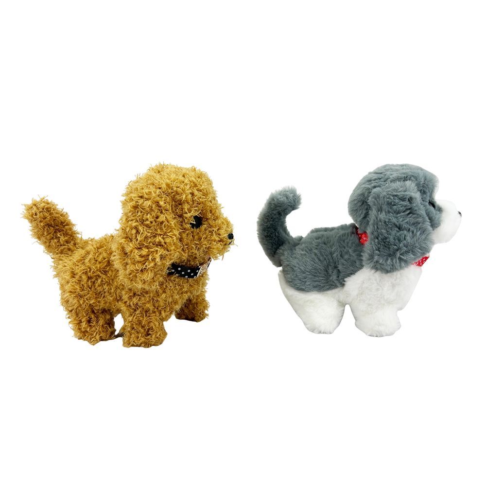 Galaxy Toys - Electronic Walking Plush Dog With Pet House - Style May Vary - 1 Pc