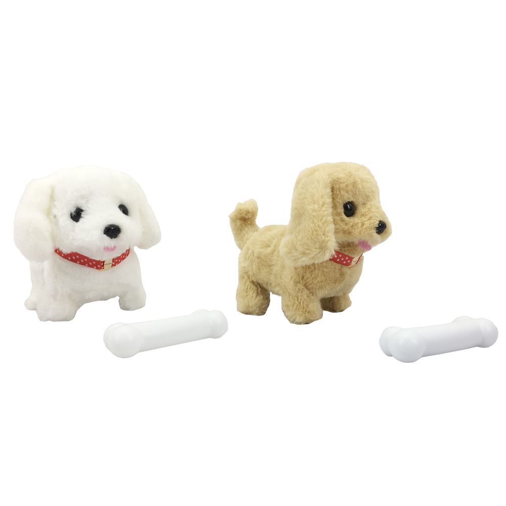 Galaxy Toys - Electronic Plush Pet Dog Playset - Color May Vary - 1 Pc - 18 cm