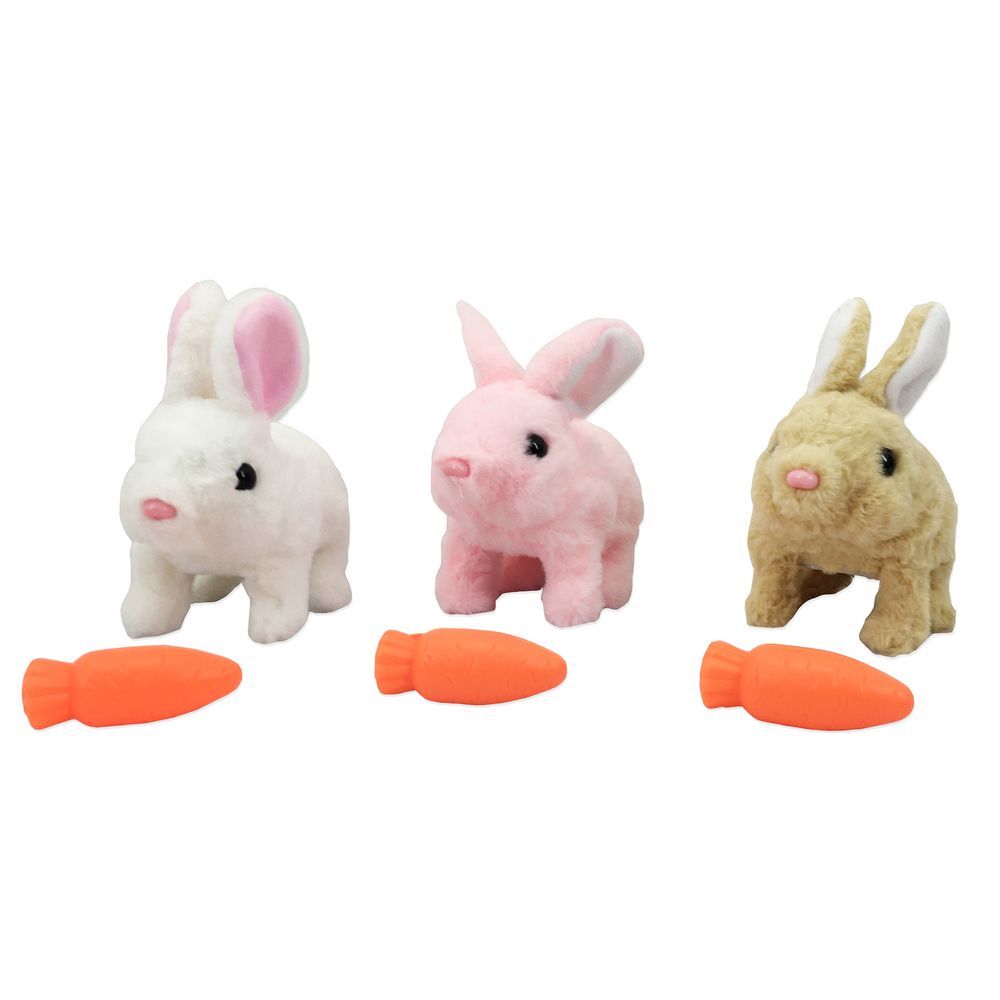 Galaxy Toys - Electronic Plush Pet Rabbit Playset - Color May Vary - 1 Pc