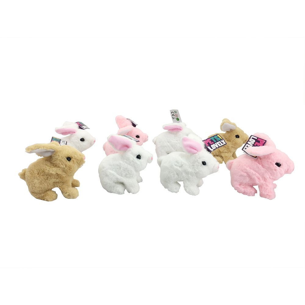 Galaxy Toys - Electronic Plush Pet Rabbit - 18 cm - 8 Pcs