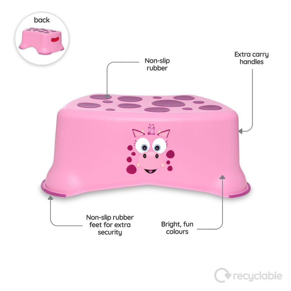 My Little Step Stool - Pink Dragon